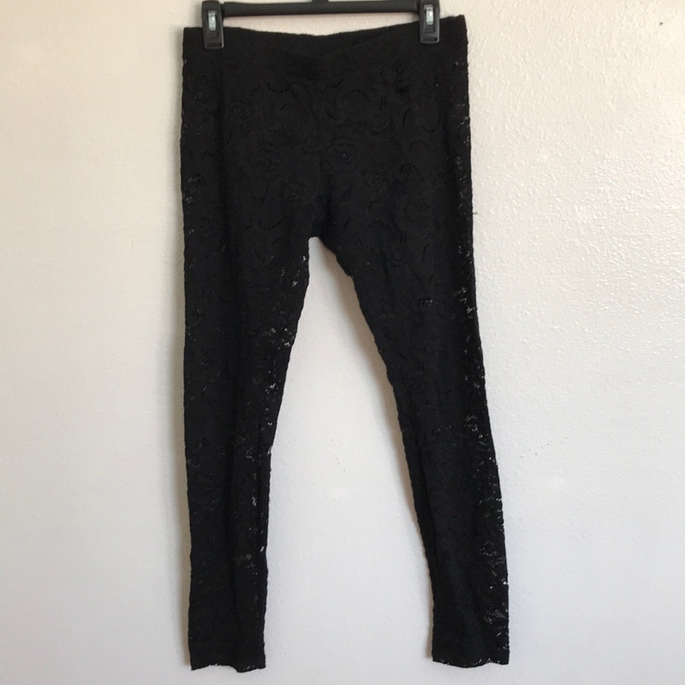 Black Floral print leggings